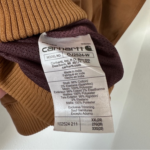 NWT Carhartt Women's Rugged Flex Relaxed Fit Canvas Jacket Size XXL - Picture 7 of 9